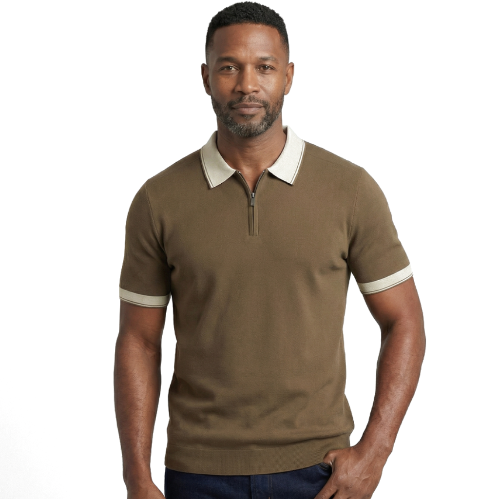 Hudson Quarter-Zip Knit Polo
