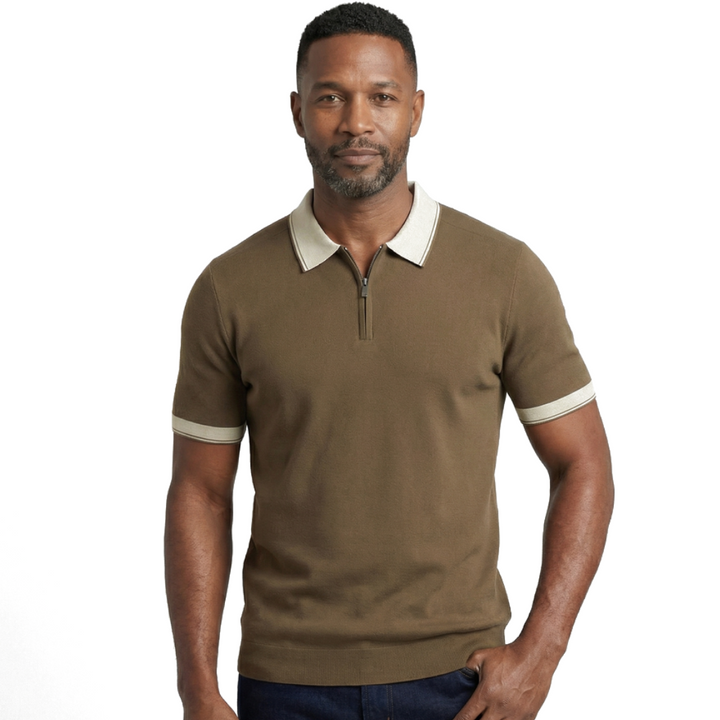 Hudson Quarter-Zip Knit Polo
