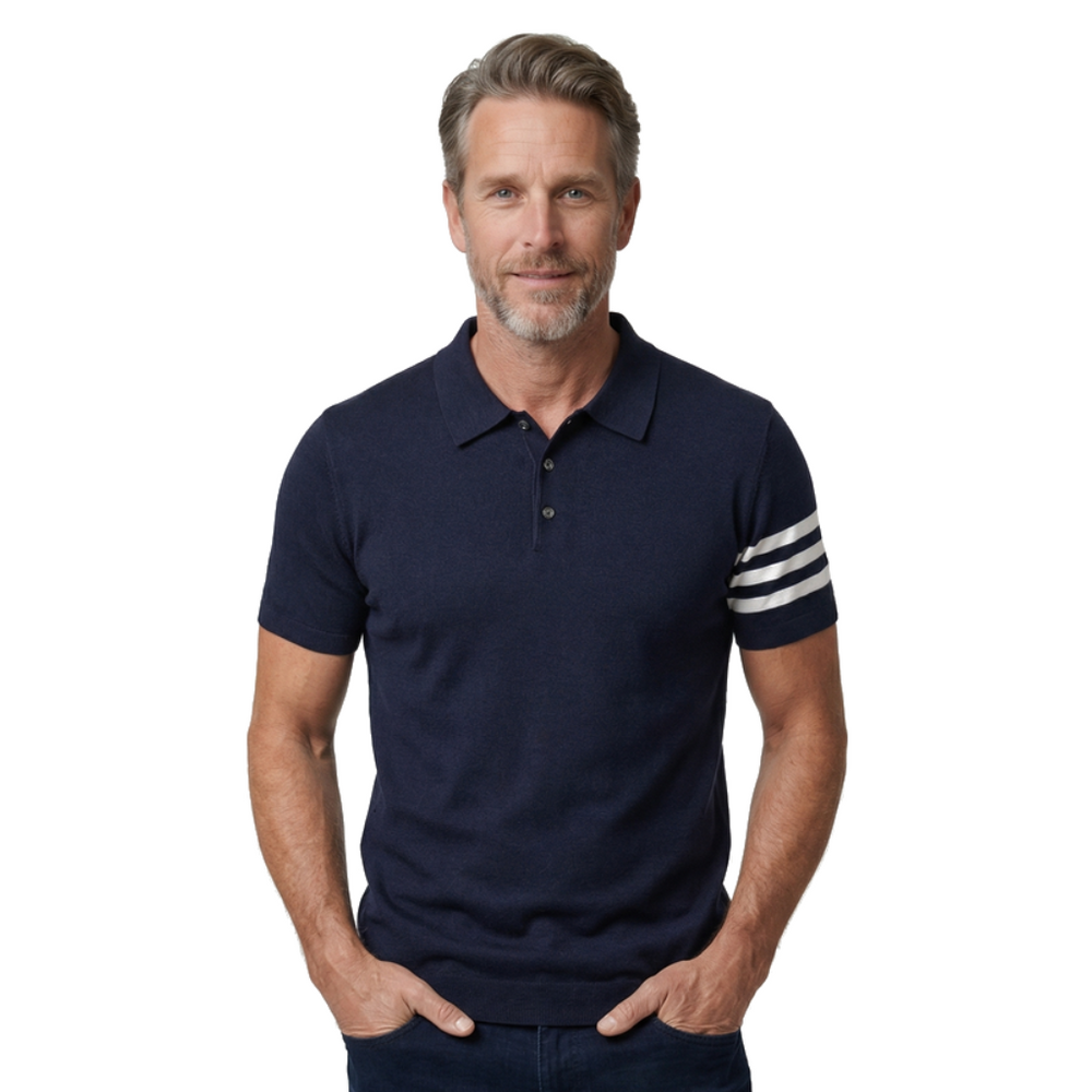 Harrison Striped Knit Polo