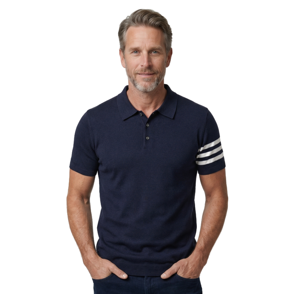 Harrison Striped Knit Polo