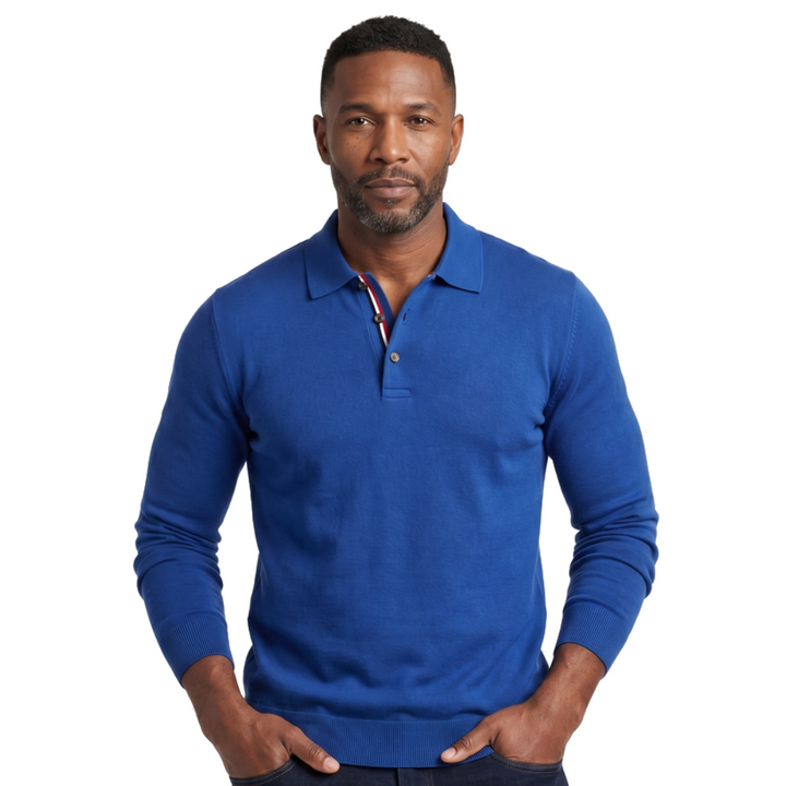 Julian Cotton Long-Sleeve Polo