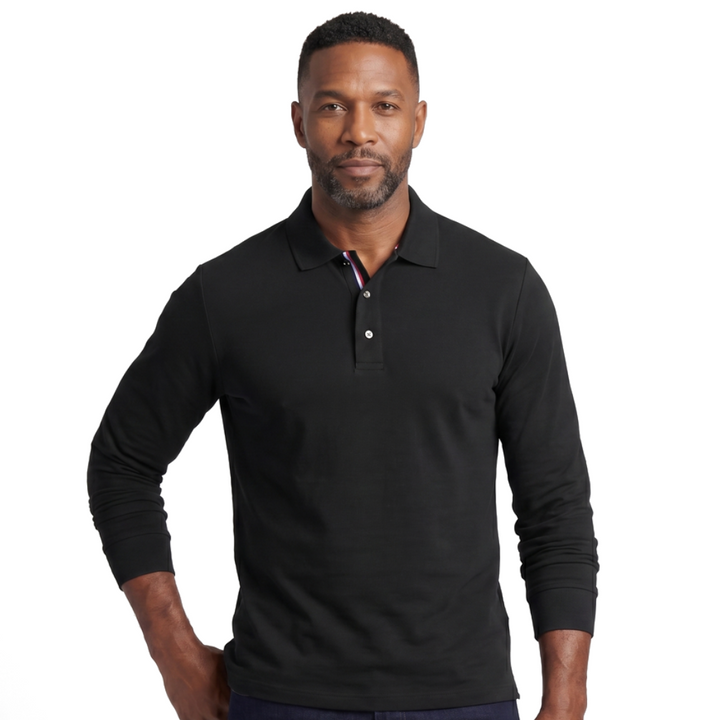 Julian Cotton Long-Sleeve Polo