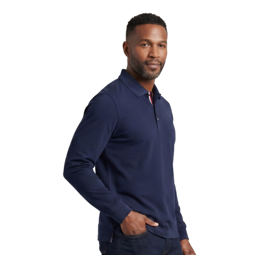 Julian Cotton Long-Sleeve Polo