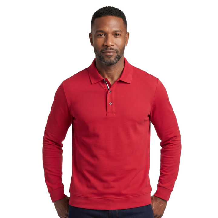 Julian Cotton Long-Sleeve Polo