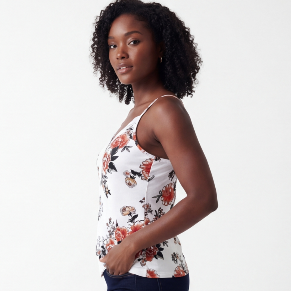 Elara Cotton Lace Cami