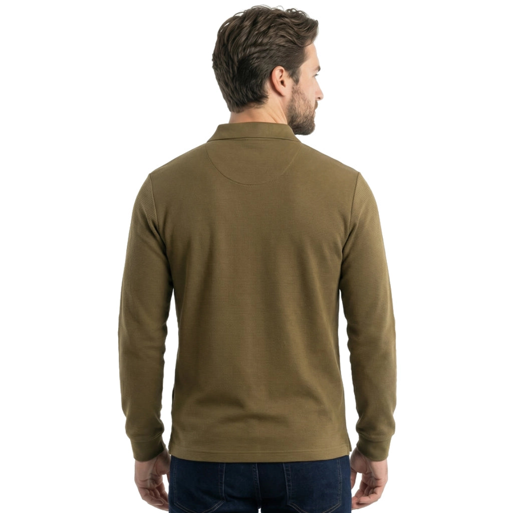 Alister Cotton Quarter-Zip Polo