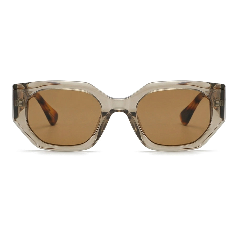 C4 Transparent Tea Grey / Tea Lenses Moseot Julian Geometric Shades 2