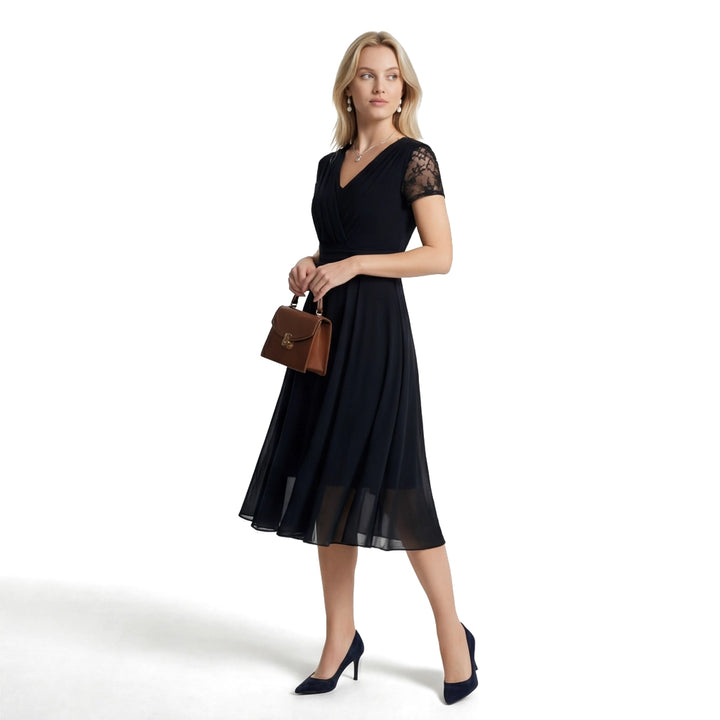 Black Chiasa Elara Chiffon Dress 1