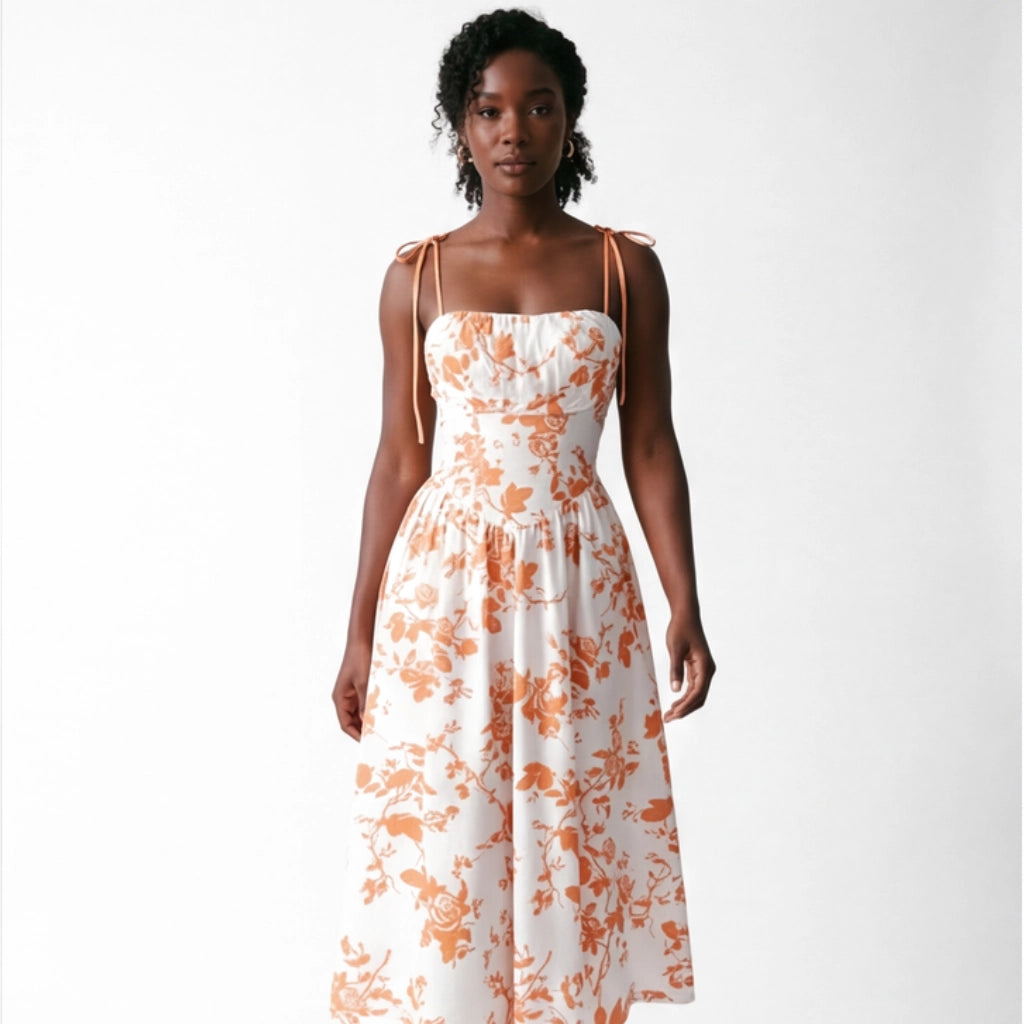 Elara Vance Floral Maxi Dress