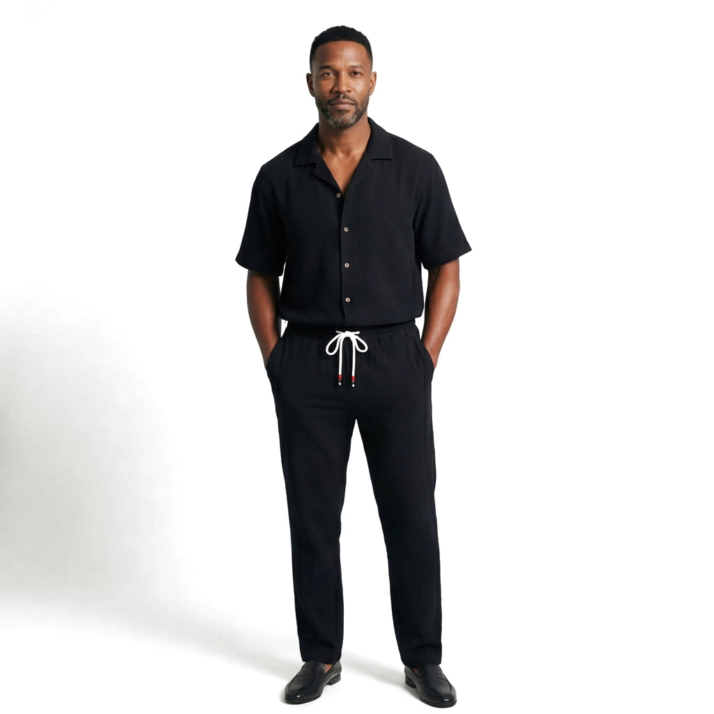 Black Set Kellen Linen Blend Set 1