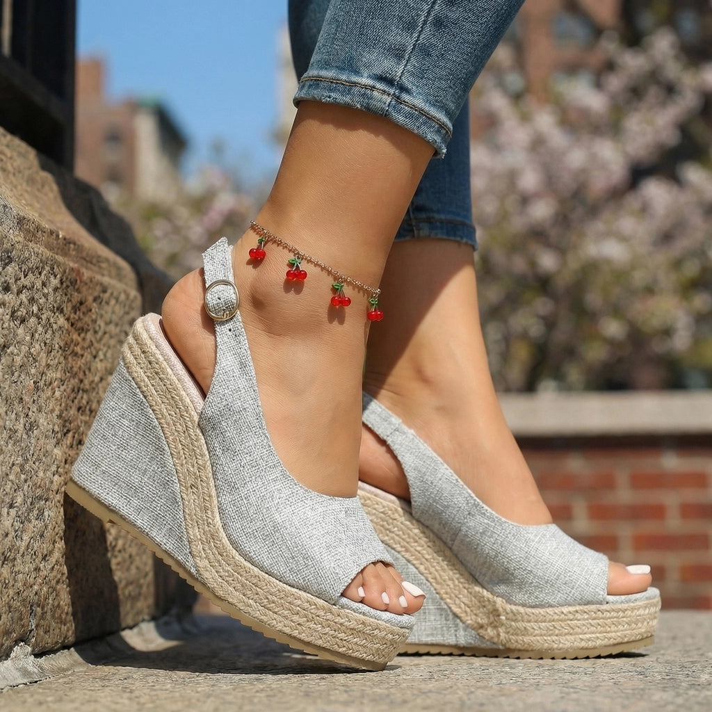Sienna Canvas Wedge Sandals