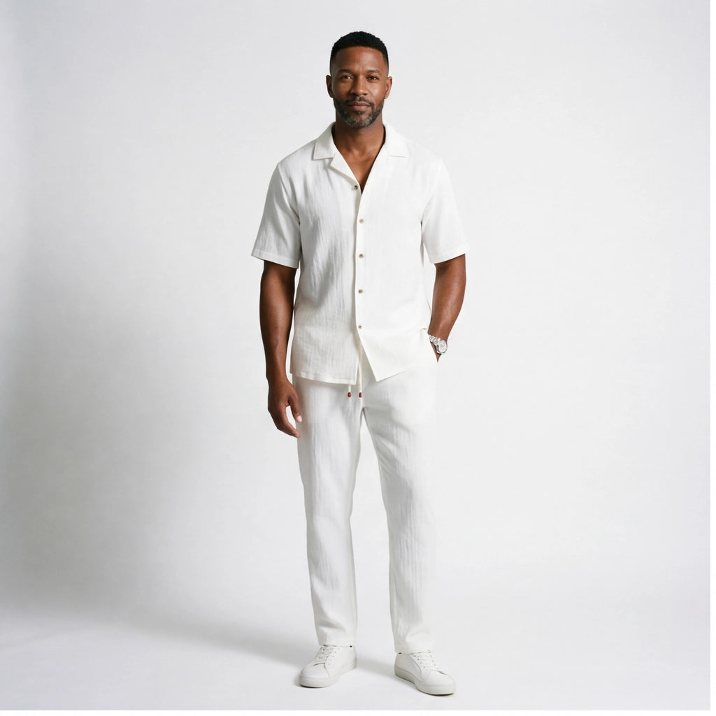 White Set Kellen Linen Blend Set 1