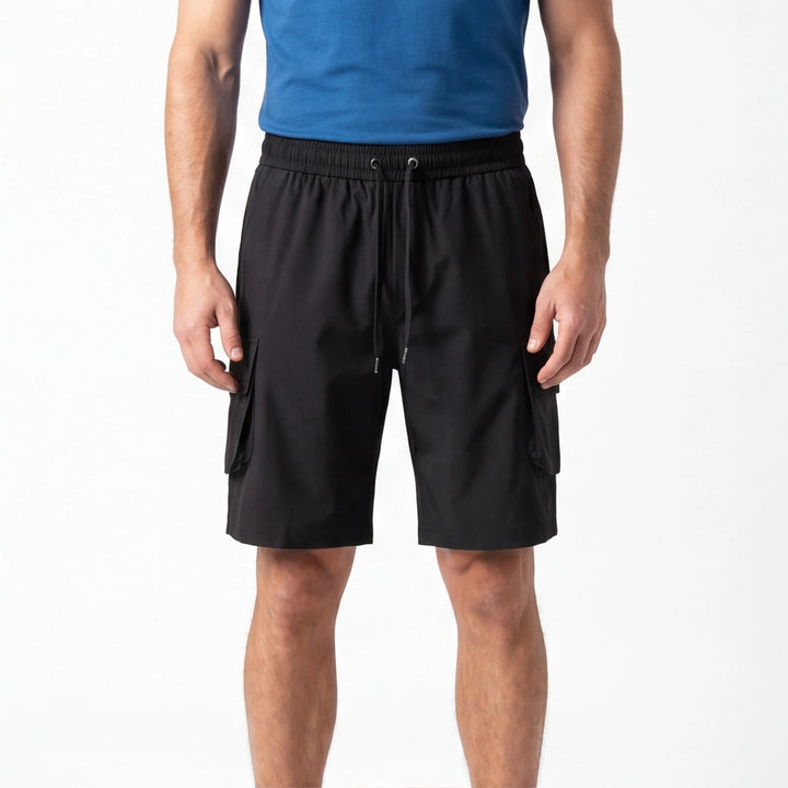 6902 Black Kelvin Mesh Training Shorts 2