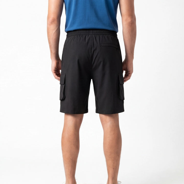 6902 Black Kelvin Mesh Training Shorts 5