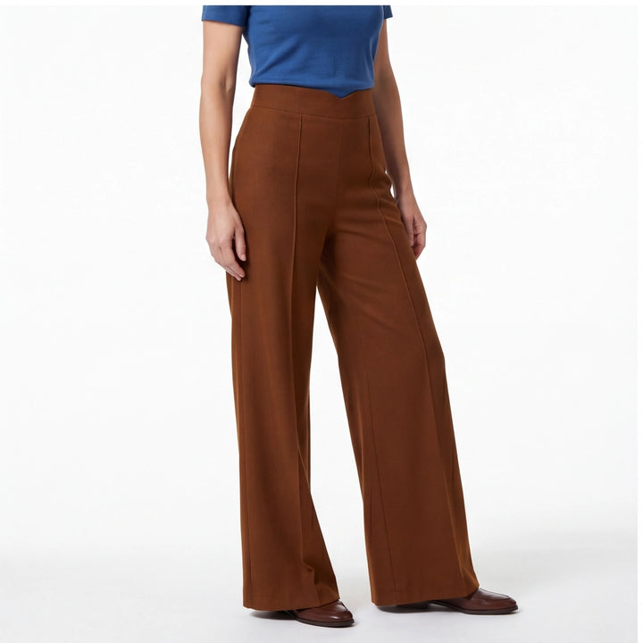 Brown Avery High-Waist Wide Trousers 3