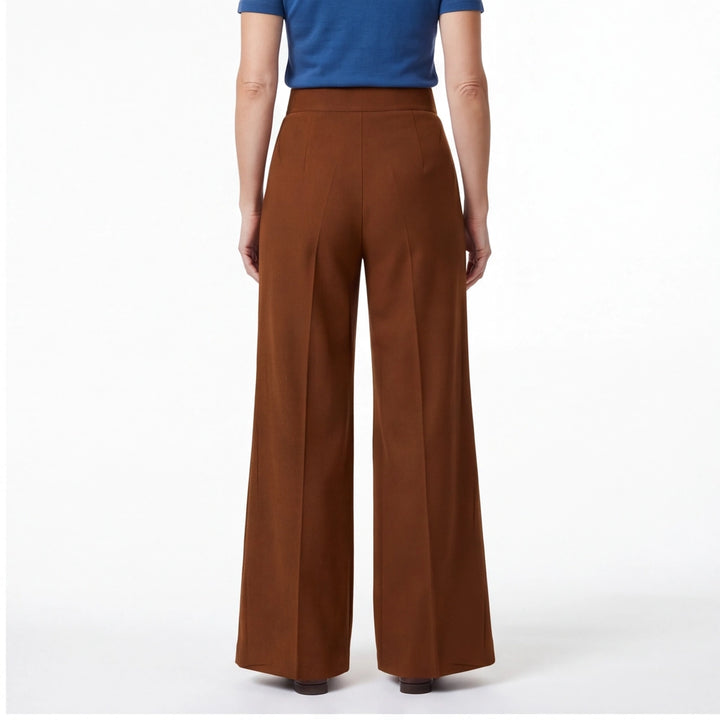 Brown Avery High-Waist Wide Trousers 5
