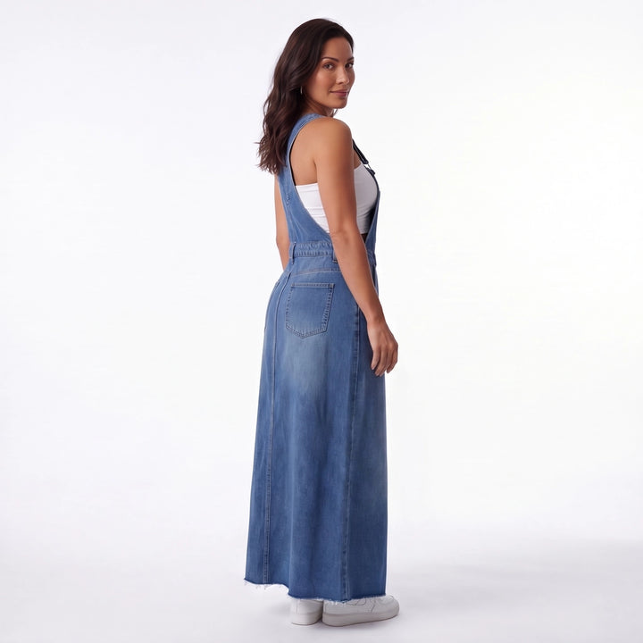Sloane Cotton Denim Pinafore