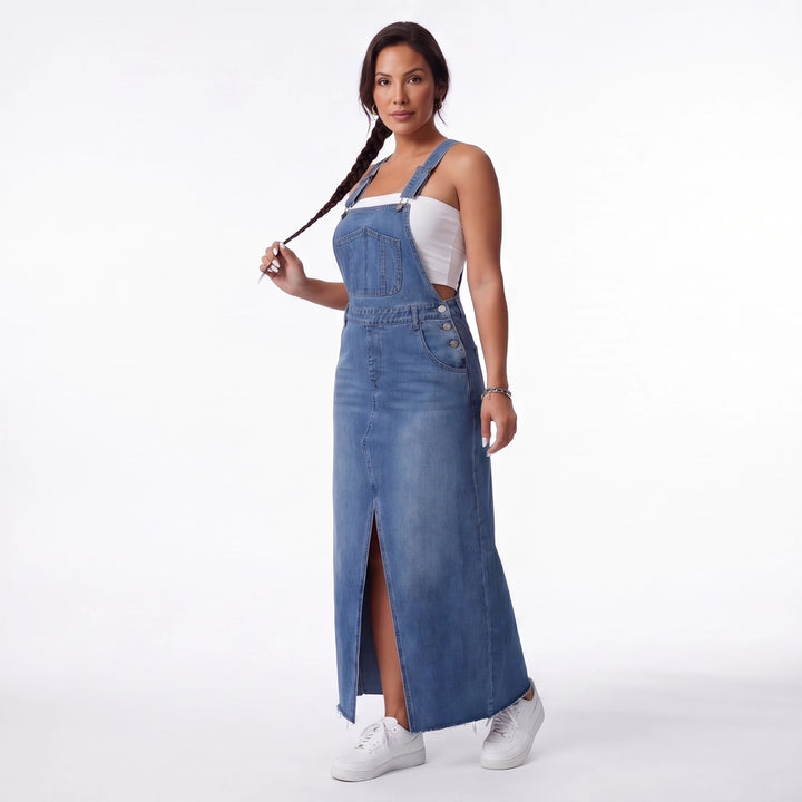 Sloane Cotton Denim Pinafore