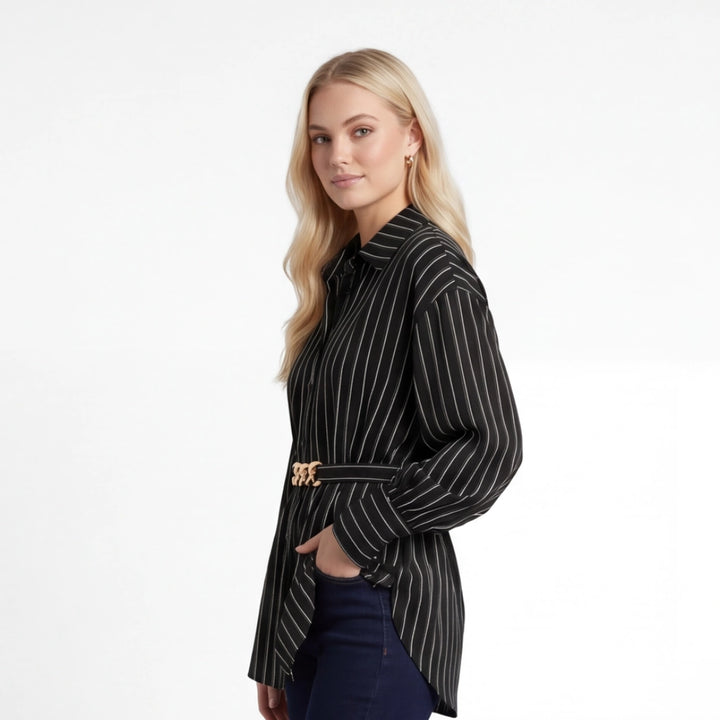 Sloane Belted Lantern Shirt