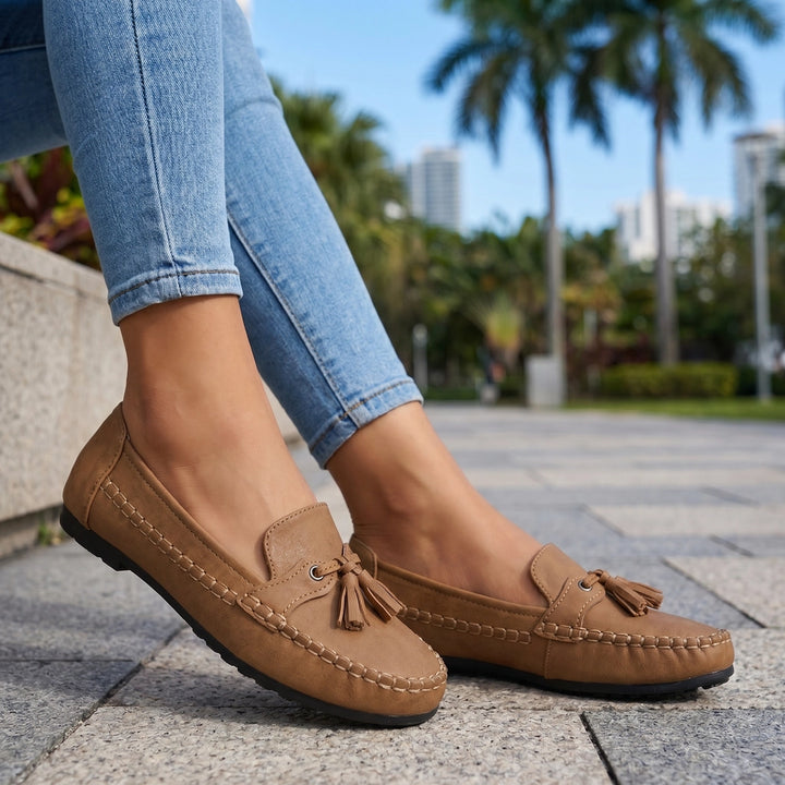Dark Brown Aria Tassel Loafers 1