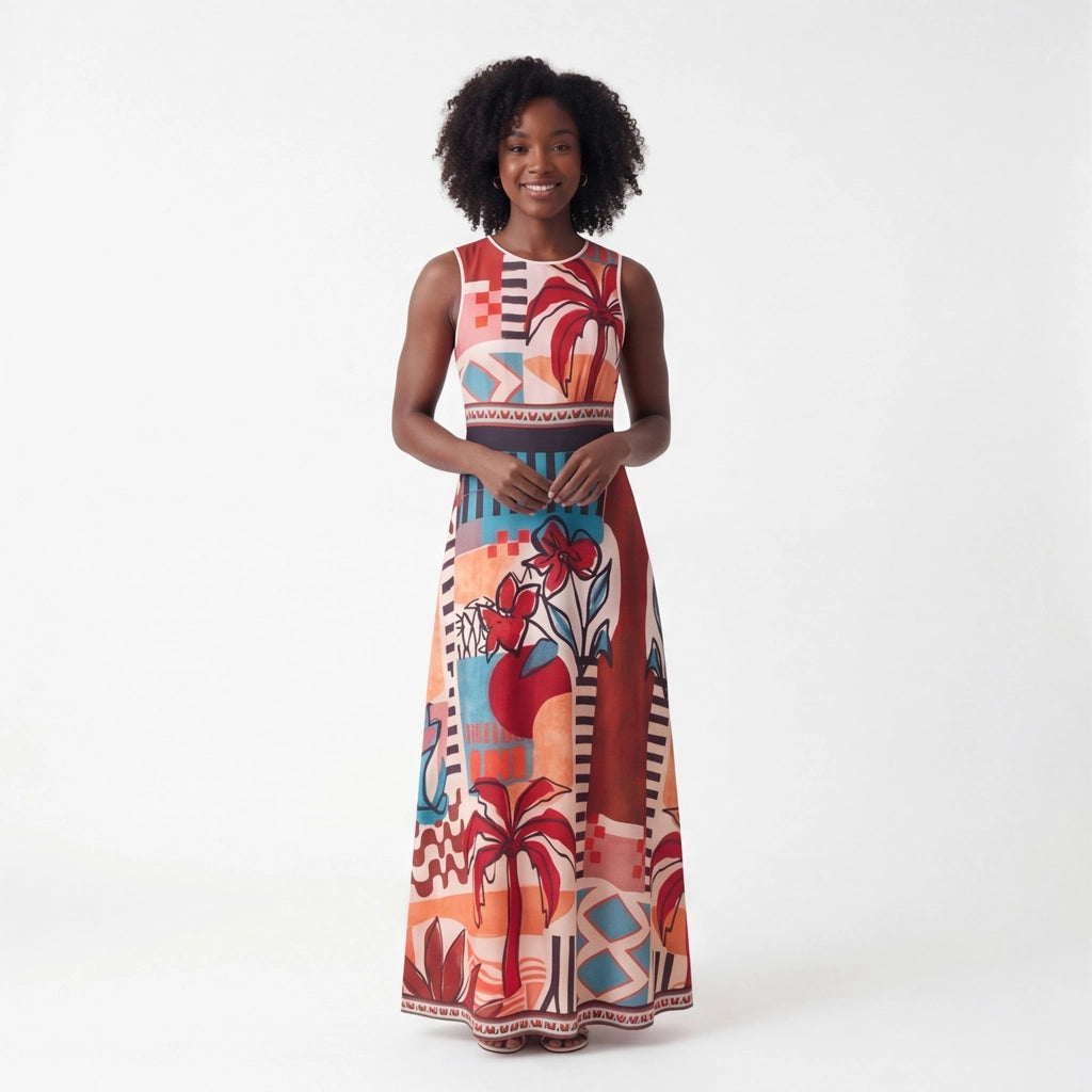 Multi Maya Rivera Printed Maxi 2