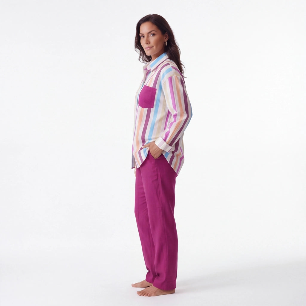 Rose Aria Stripe Two-Piece Set 3
