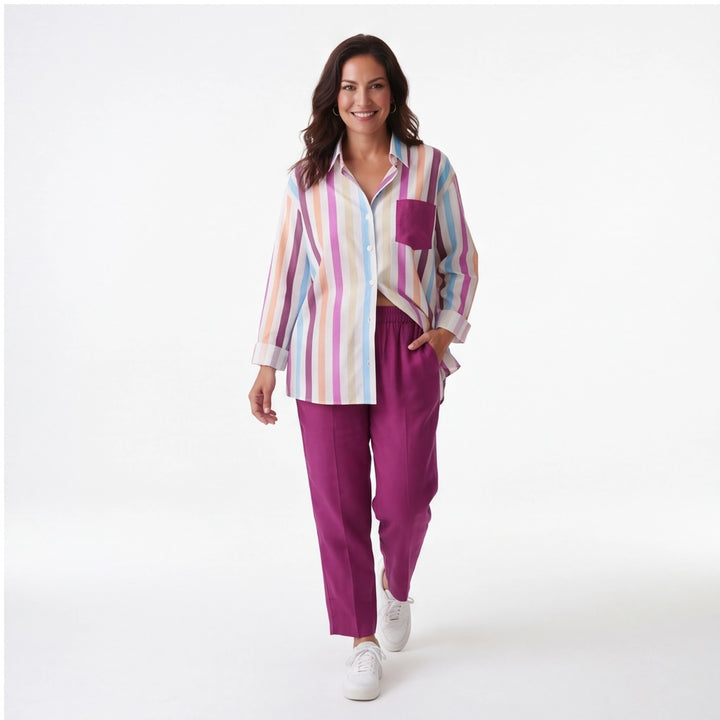 Rose Aria Stripe Two-Piece Set 2