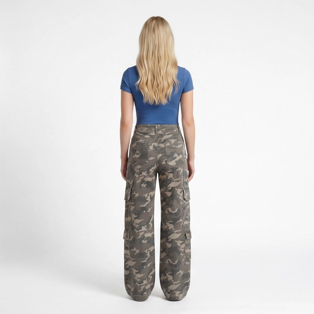 Camo Sloane Camo Cotton Cargoes 4