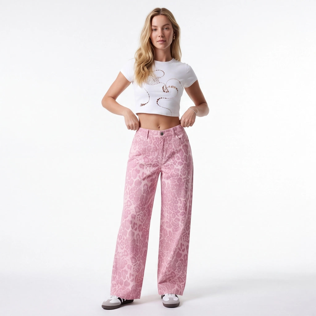 Pink Leopard Sasha Pink Leopard Jeans 5