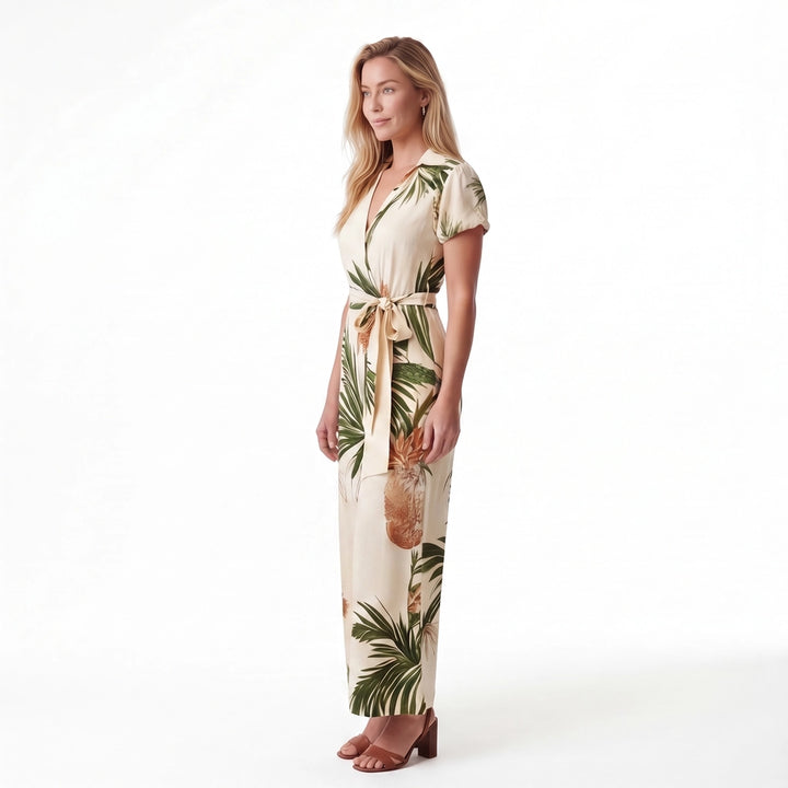 Elena Palm Print Maxi