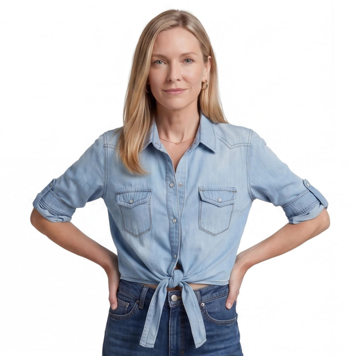 Avery Cotton Denim Shrug