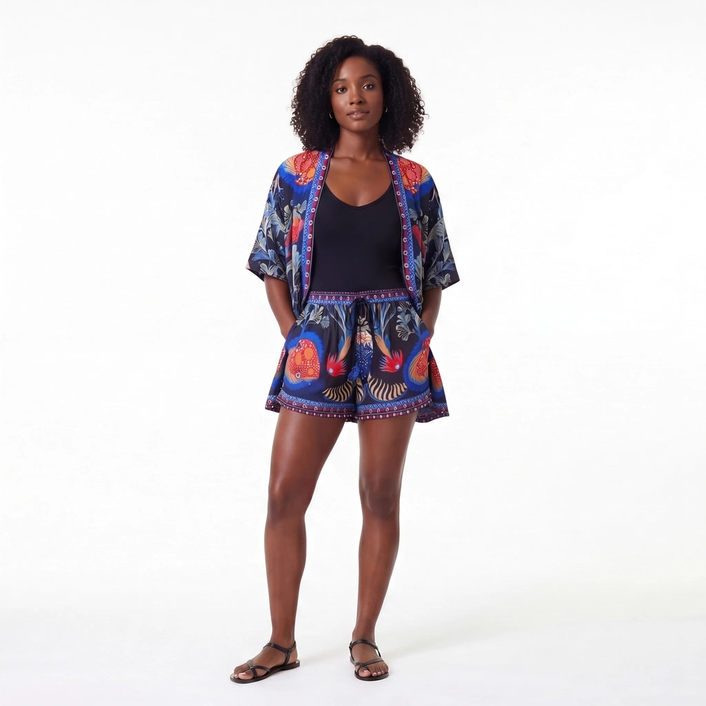 Aria Printed Shirt Set