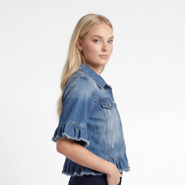 Sloane Cotton Denim Top