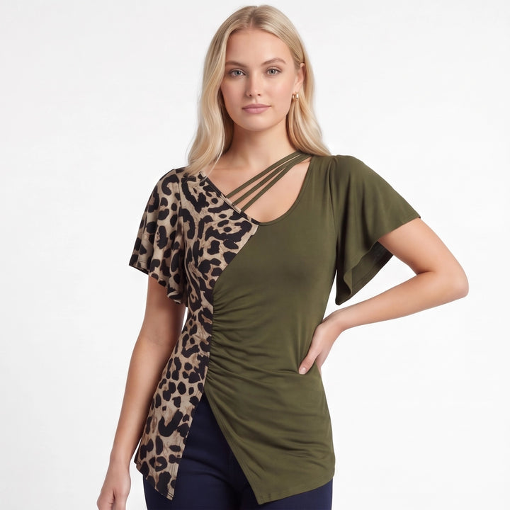 Sienna Leopard Flutter Top