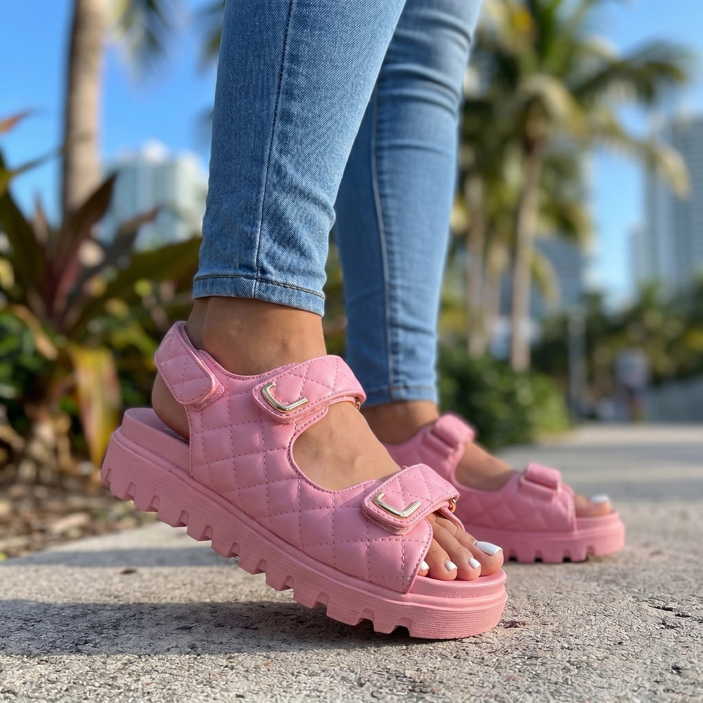 Pink Sloane Platform Sport Sandals 2