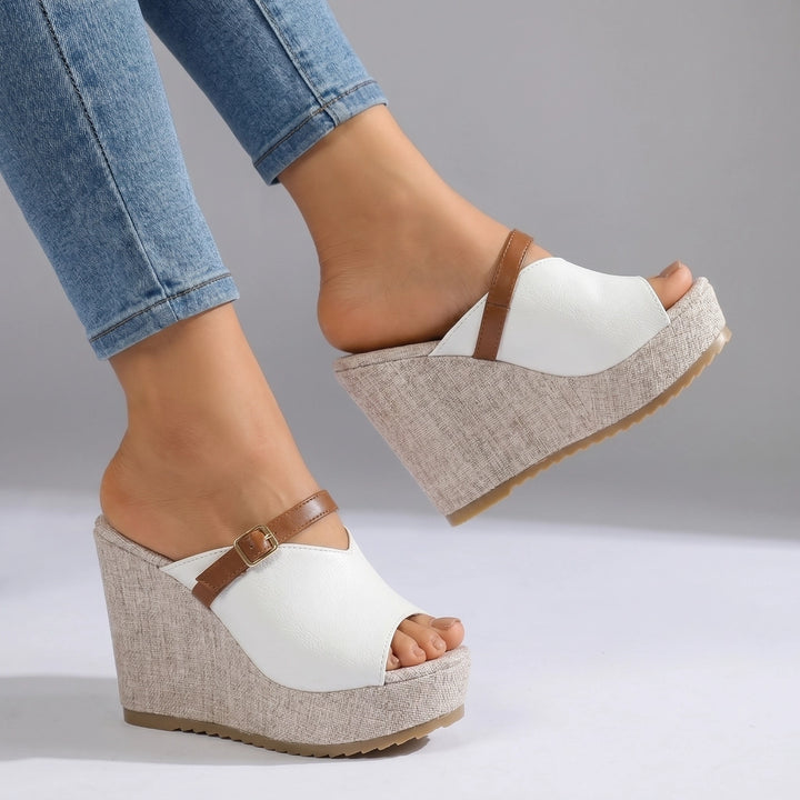 White Mira Elevated Wedges 3