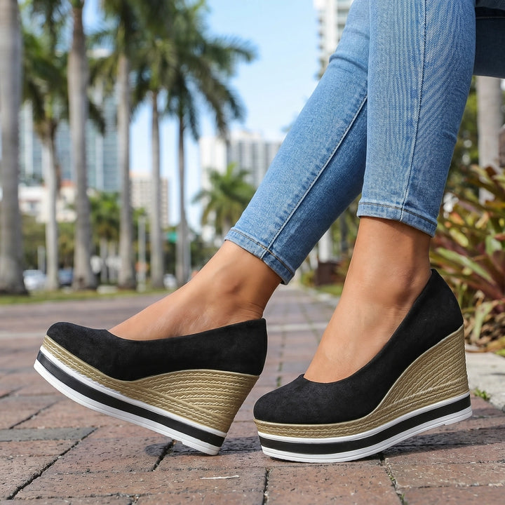 Black Sloane Miller Wedge Pumps 1