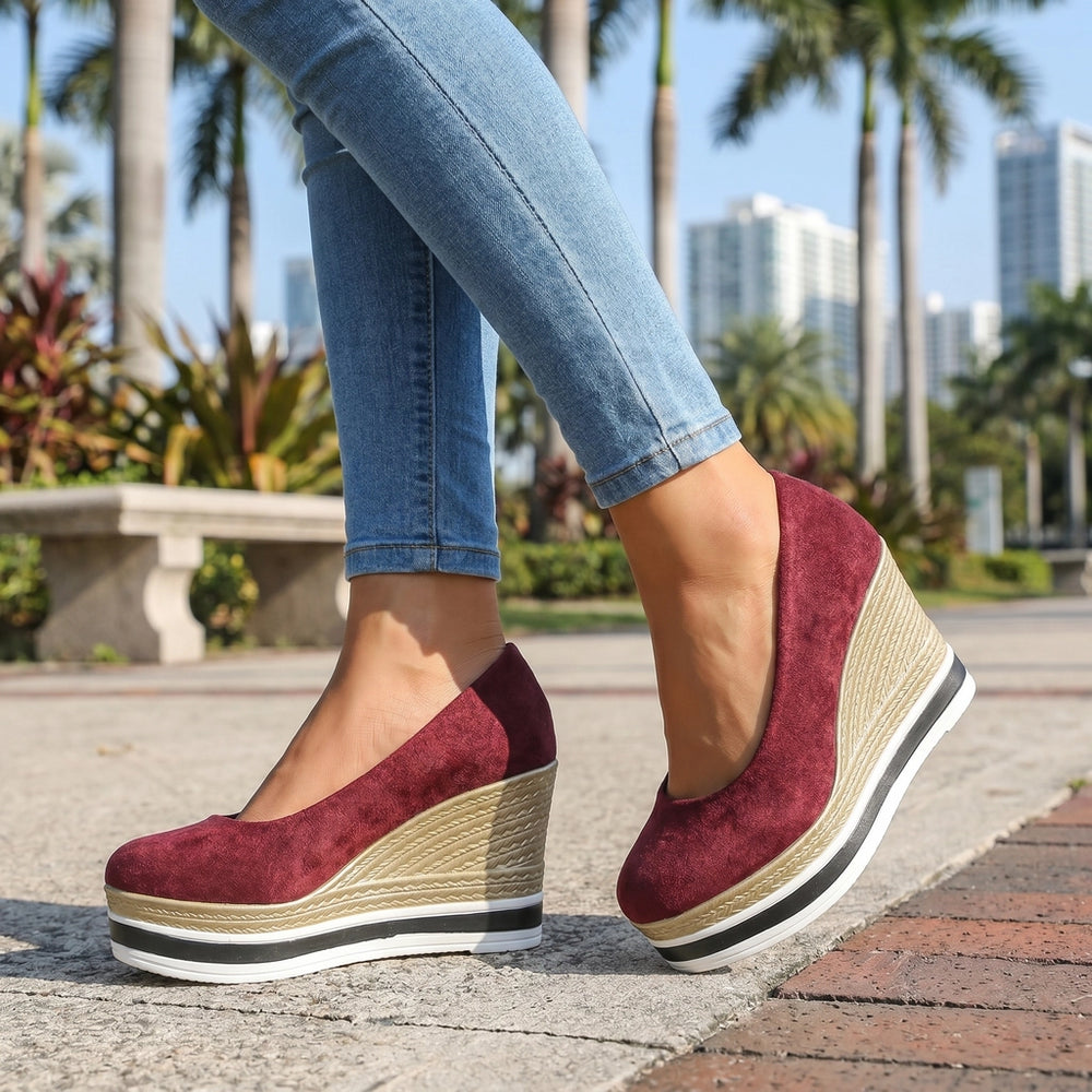 Red Sloane Miller Wedge Pumps 1