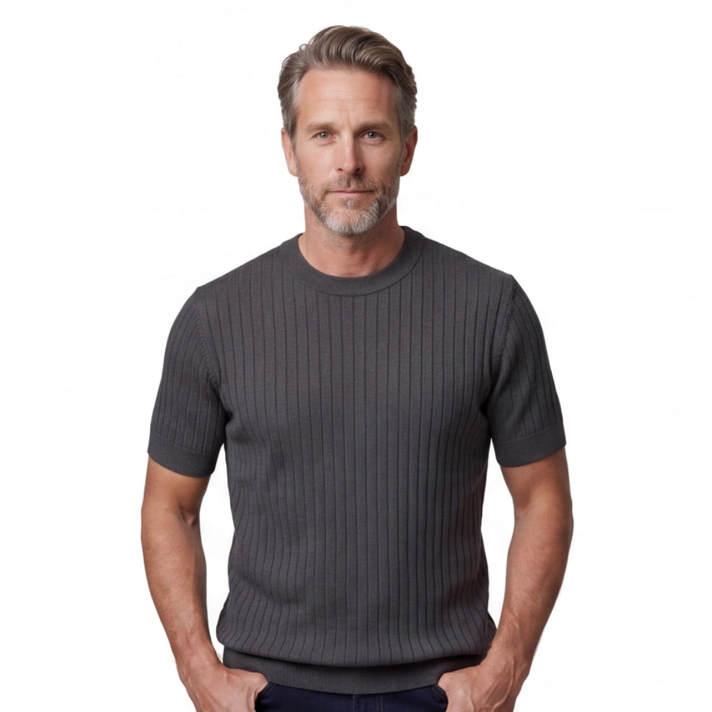 Julian Reed Striped Knit Top