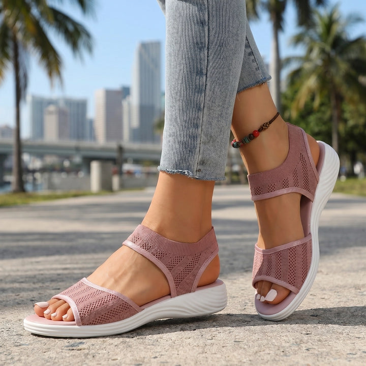 Pink Aria Bloom Platform Sandals 1