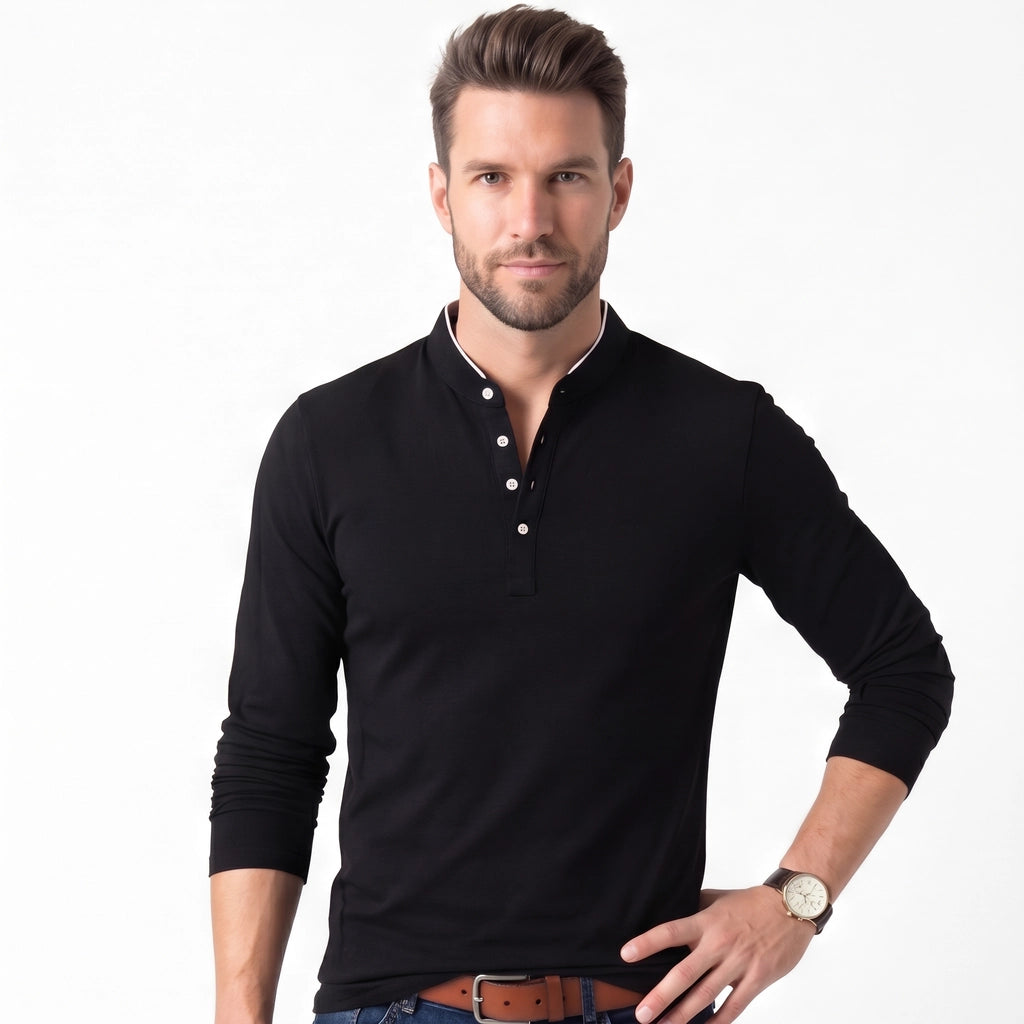Arthur Cotton Mock-Neck Top