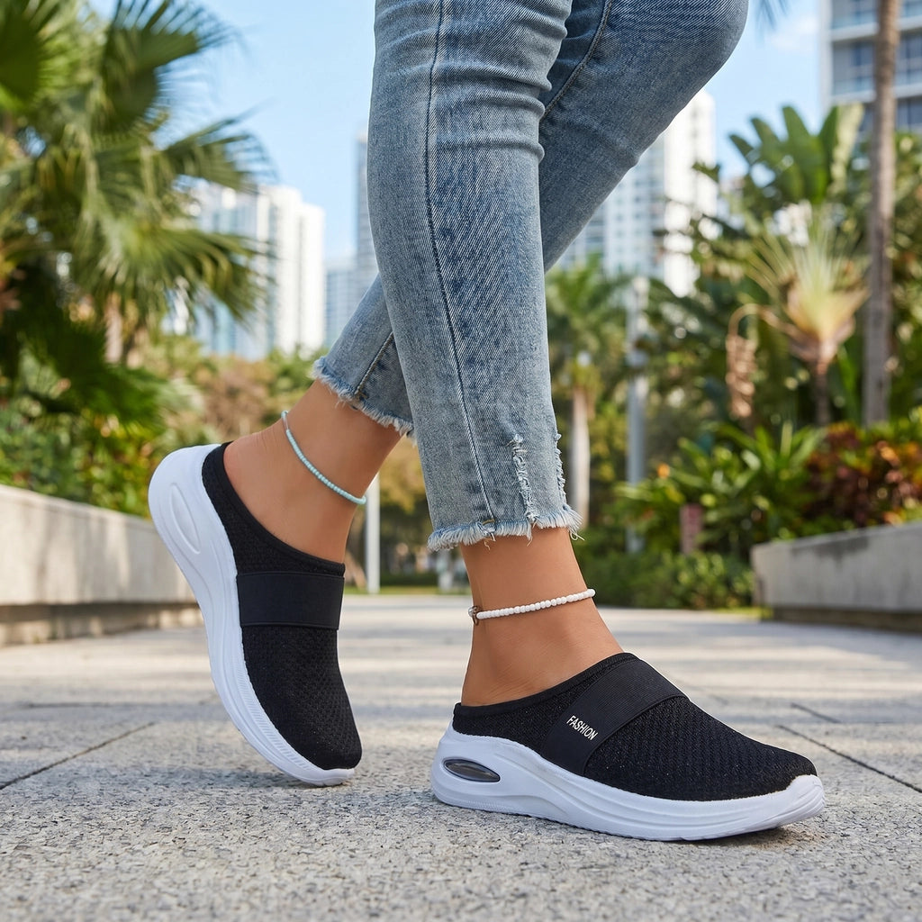 Black Aria Quinn Mesh Mules 1