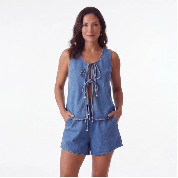 Light Blue Set Sienna Cotton Denim Set 2
