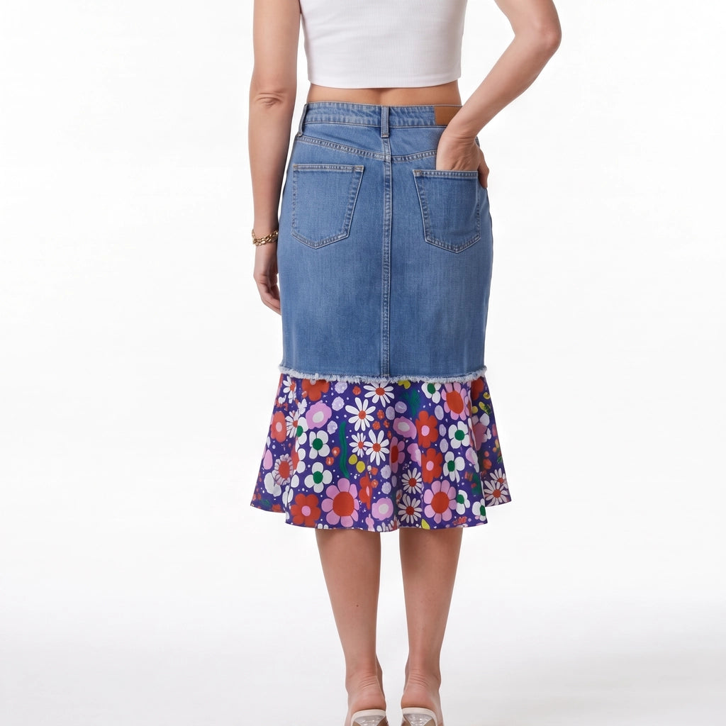 Audrey Denim Mermaid Skirt 5