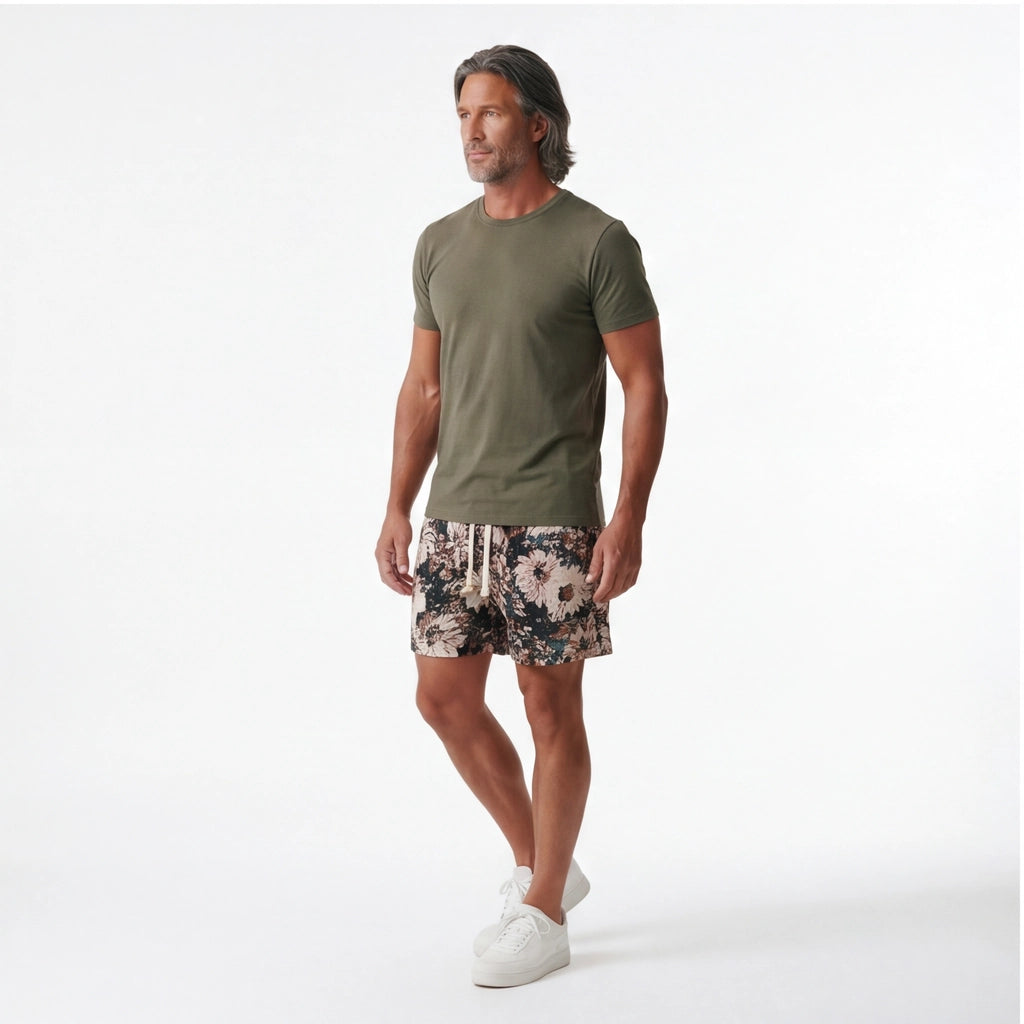 Caribbean Black Weston Print Shorts 3