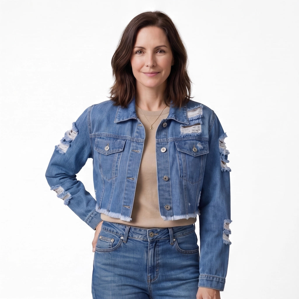 Sienna Distressed Denim Jacket