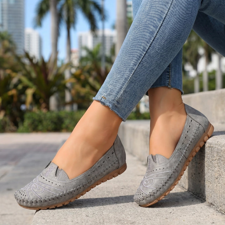 Gray Jinkang Elena Flat Loafers 1