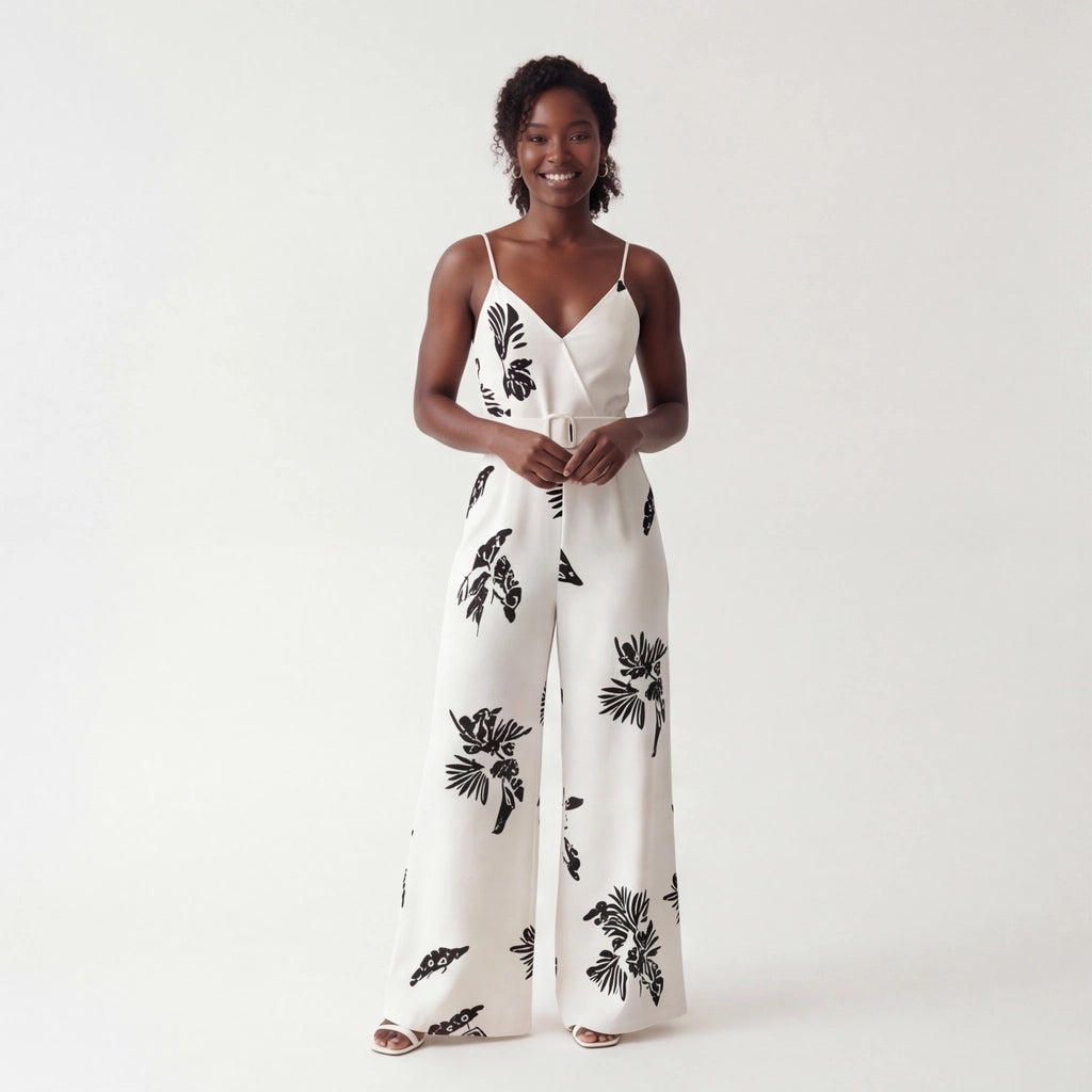 Ivory Sienna Floral Belted Jumpsuit 2