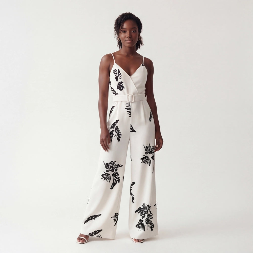 Ivory Sienna Floral Belted Jumpsuit 3