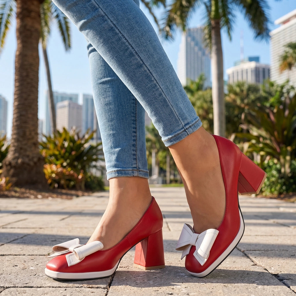 Red Eliza Moore Mary Janes 1